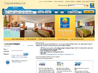 Web site www.comfortinn.com, Comfort Inn