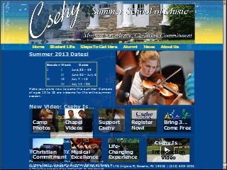 Web site www.csehy.com, Csehy School Of Music